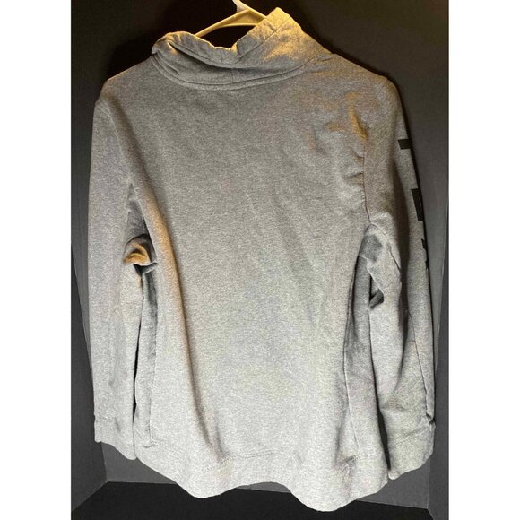 Fox Racing Gray Mock Neck Fleece Pullover Mens M Sweater Arm Spellout - Picture 3 of 8